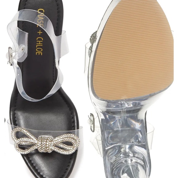 CHASE & CHLOE  clear platform heel - Picture 3 of 4
